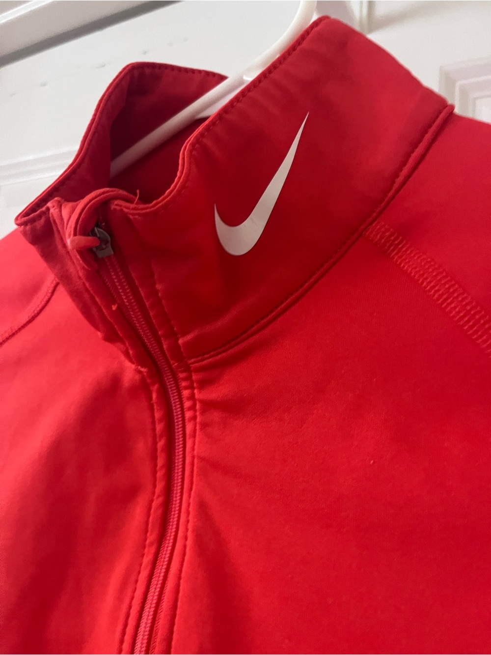 Nike orange Athletic Jacket with White Swoosh